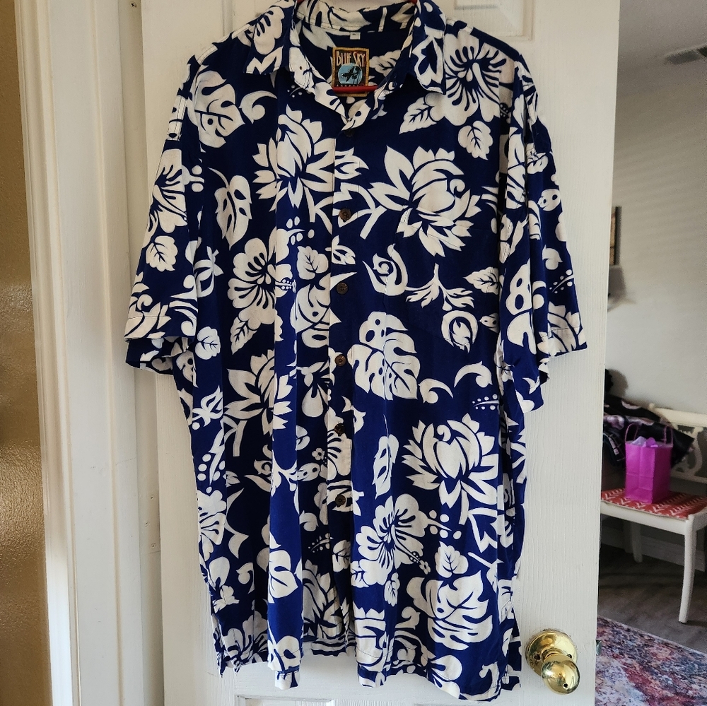 Mens Hawaiian  print shirt sz XL